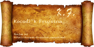 Kocsák Fruzsina névjegykártya